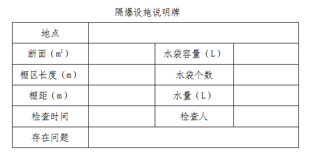 隔爆水袋管理